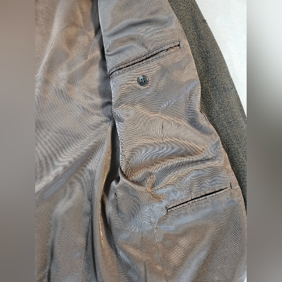 Oscar De La Renta mens 40 brown crosshatched sports jacket - Picture 7 of 9